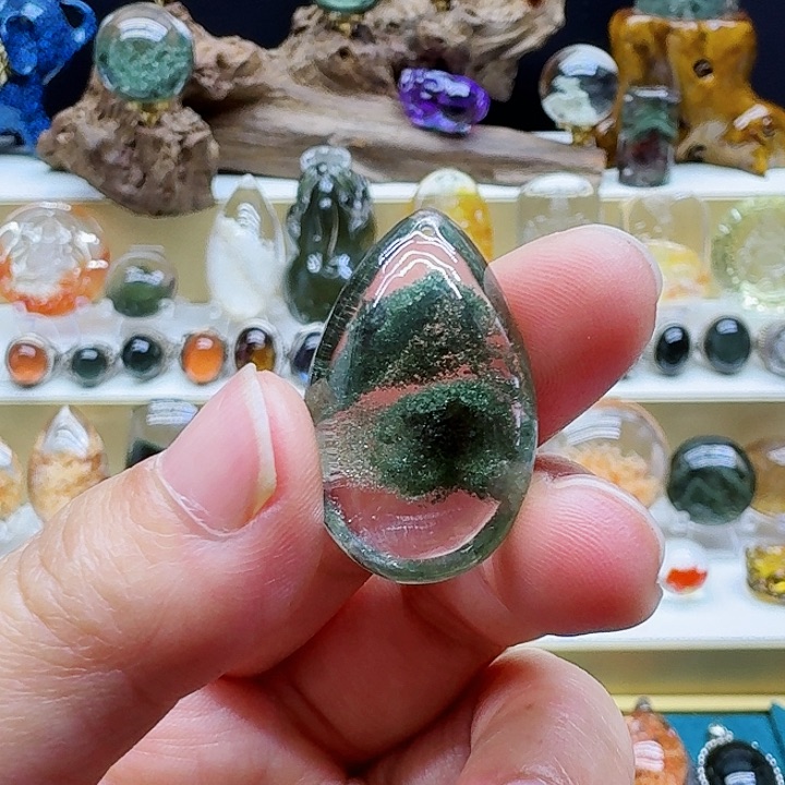 水晶颈饰银S925镶嵌吊坠