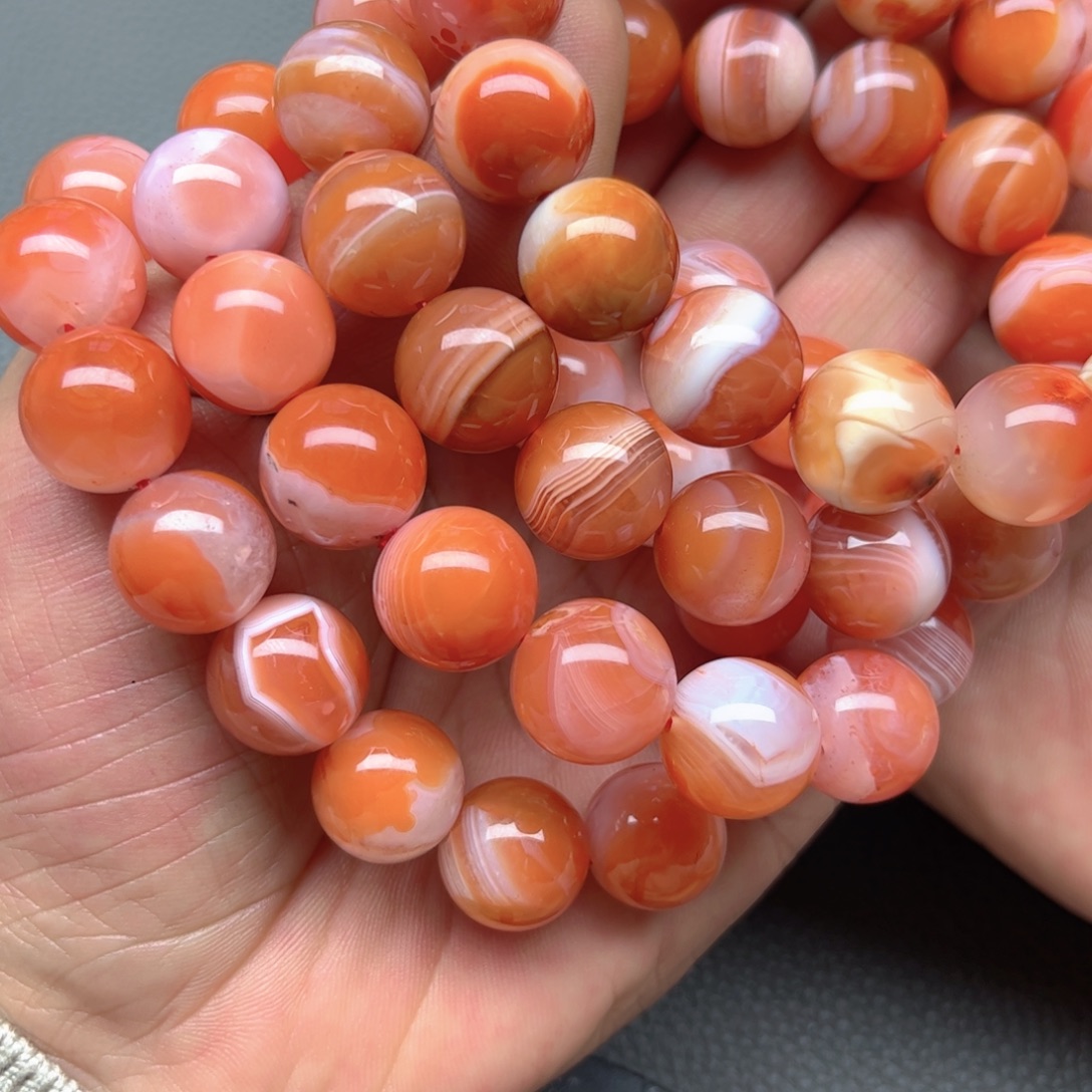 南红玛瑙未镶嵌手链