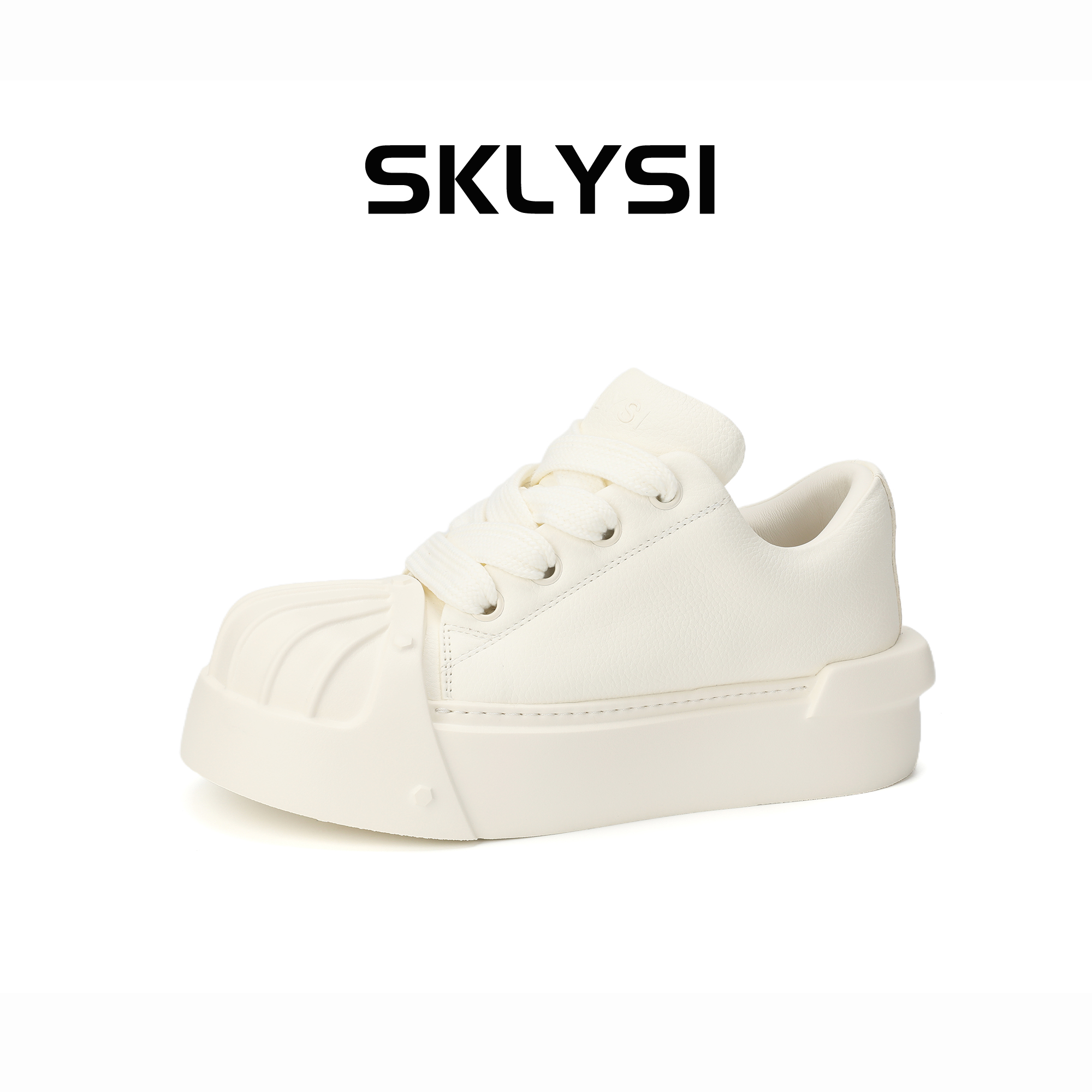 2025贝壳头小众潮流低帮百搭厚底鞋运动时尚休闲鞋拼色增高滑板鞋