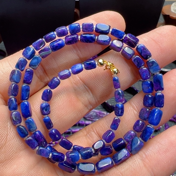 苏纪石（舒俱来）项链18K金镶嵌