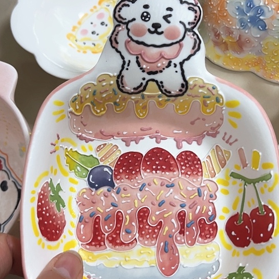 手绘高温釉下彩陶瓷