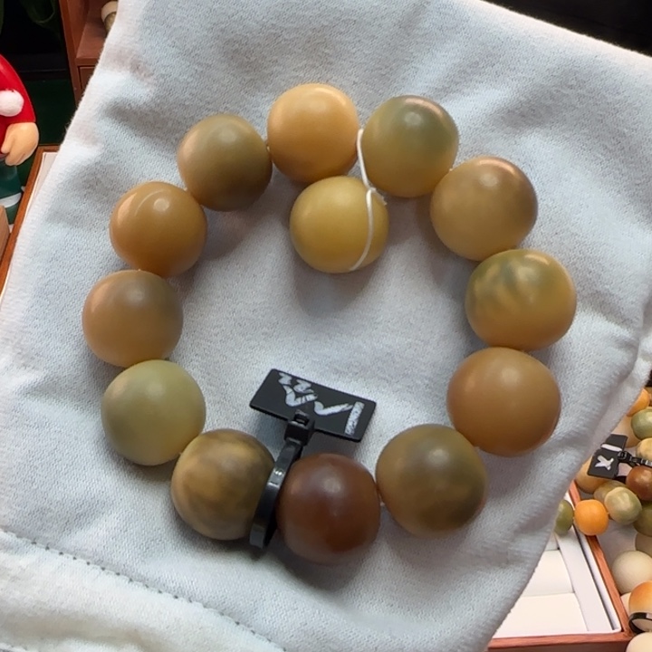 菩提根/象牙果手串卡22苹果干磨微微瑕