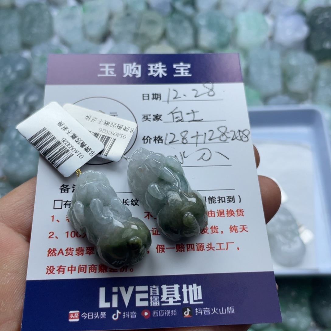 翡翠未镶嵌颈饰貔貅