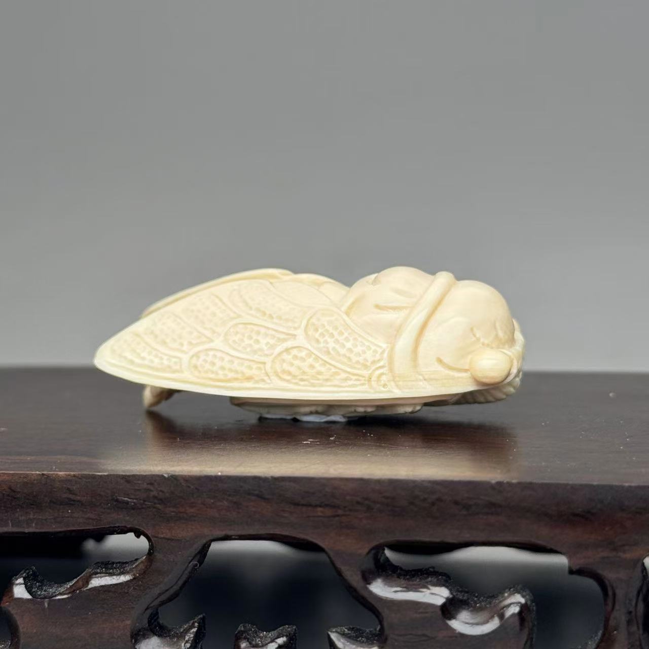 DEZHI/德志【一鸣惊人】50*26*16mm18.4g天然猛犸牙C123