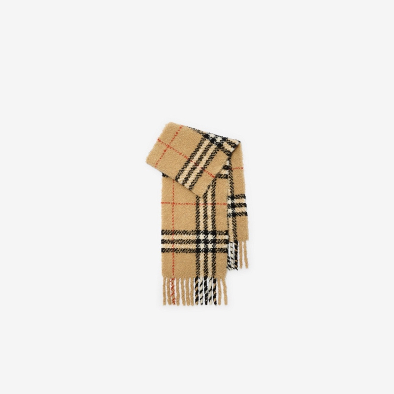 BURBERRY/博柏利【明星同款】格纹羊驼毛混纺花呢围巾81180131商品图