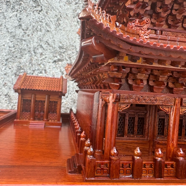 木雕天安门模型摆件中式仿古建筑工艺品礼品