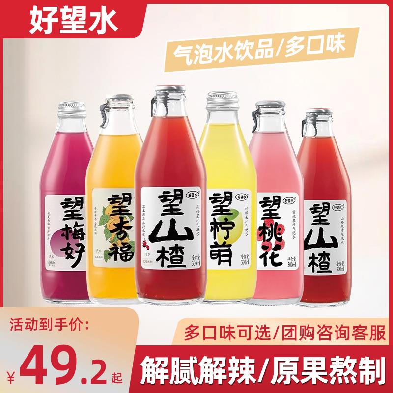 好望水望山楂杨梅果汁饮料气泡水汽水梅好柠萌杏福碳酸300