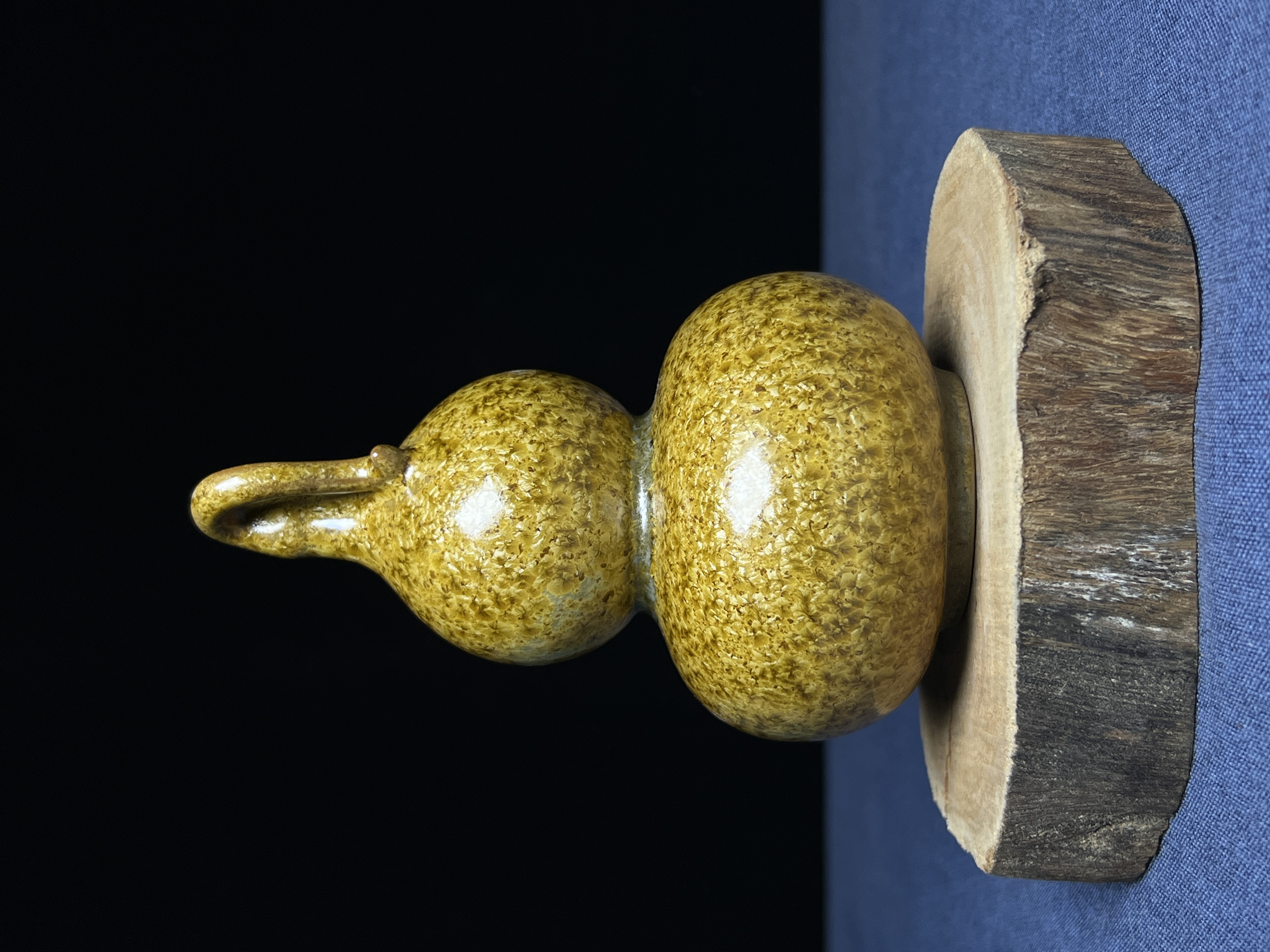 【金葫芦】瓷器 福禄 钧瓷 品质高货桌摆 手把件 伴手礼金色