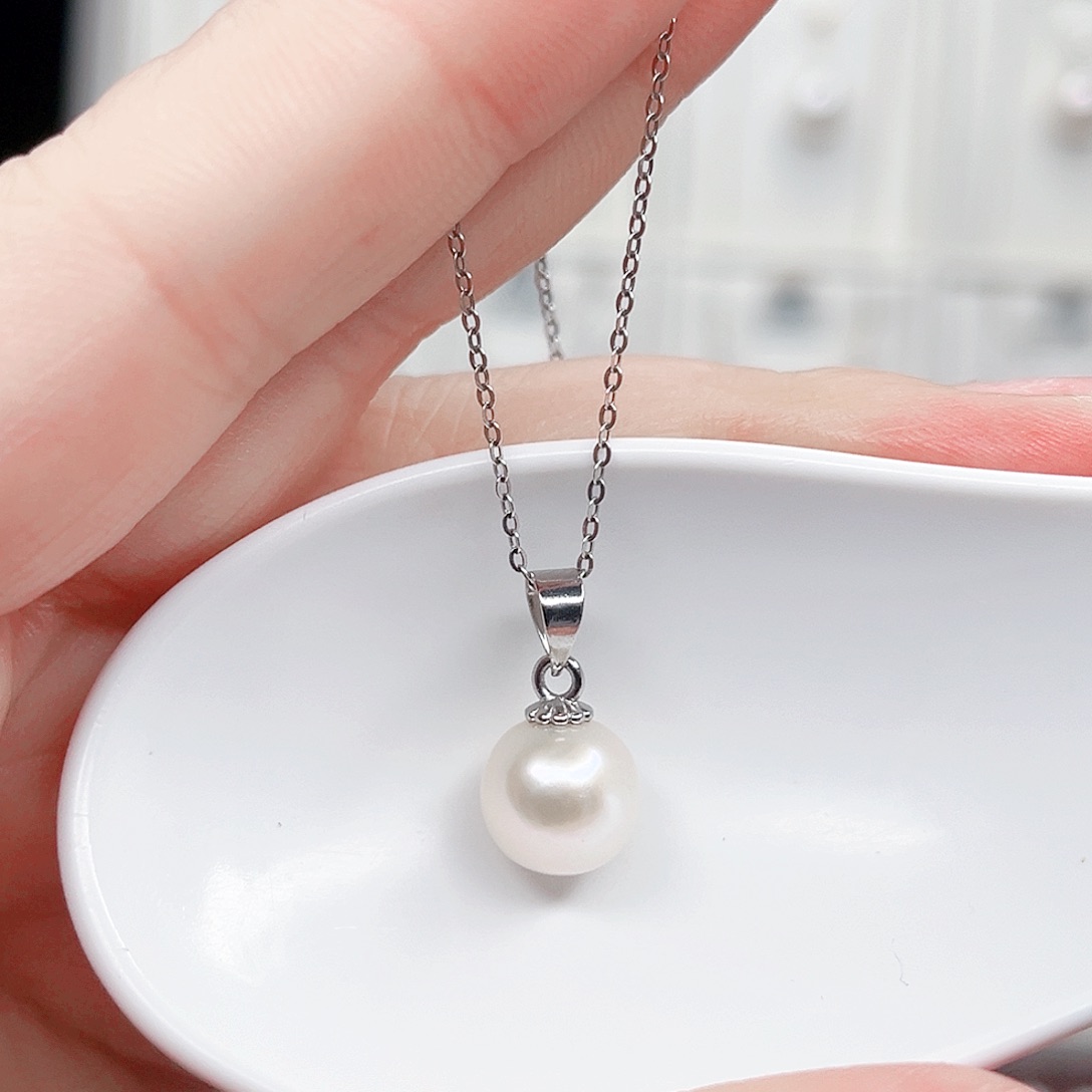 合金淡水珍珠吊坠(赠链)