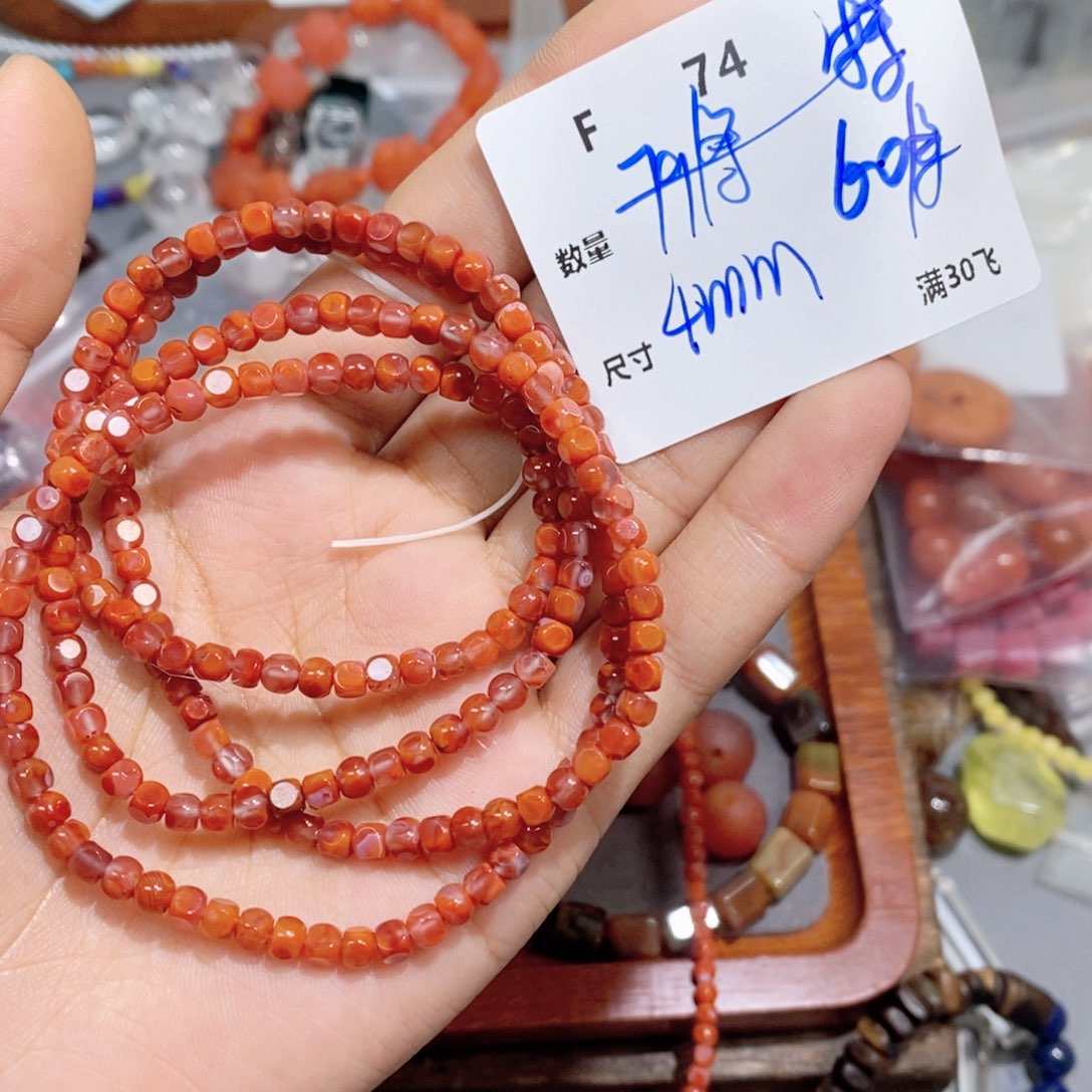 南红玛瑙合金颈饰F74