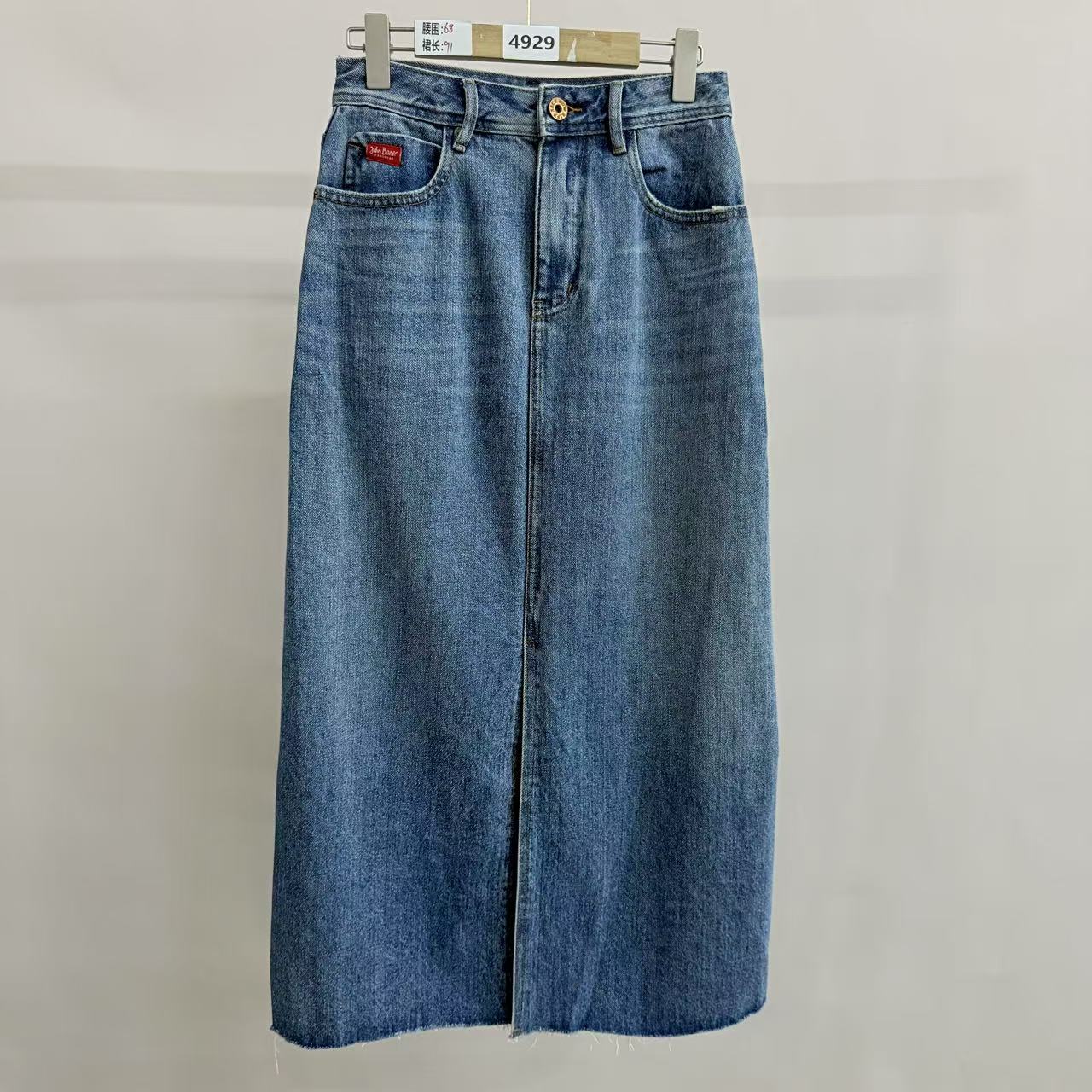 4929号0028#百搭简约休闲显瘦牛仔半身裙