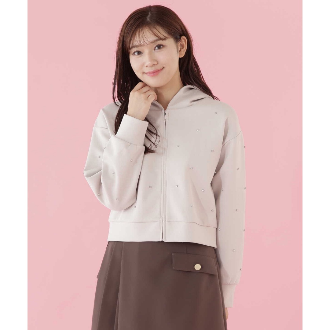 【Montendre】 秋季新款 J 休闲时尚气质百搭镶钻连帽衫