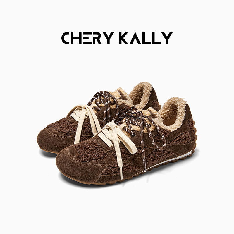CHERY KALLY外穿女士流行款鞋子复古保暖耐磨时尚德训鞋963DX5541