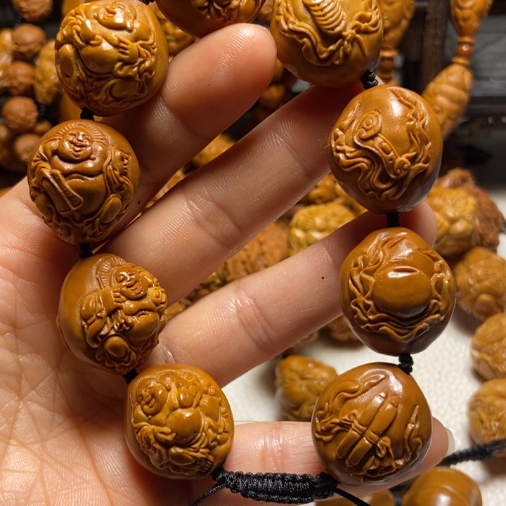 【闪购商品】橄榄核手串/手链浮雕弥勒