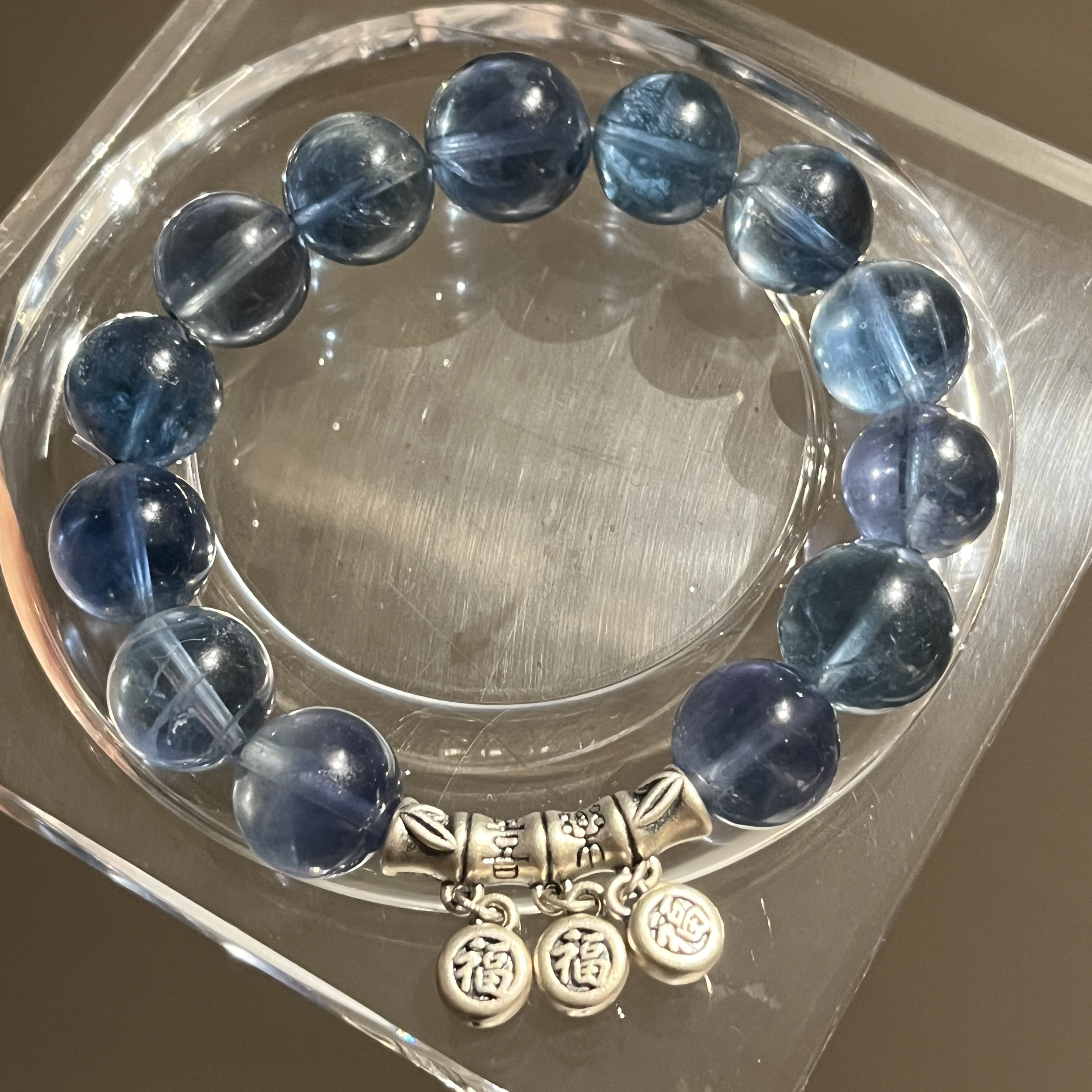 925银银制品 三福祈祷手链