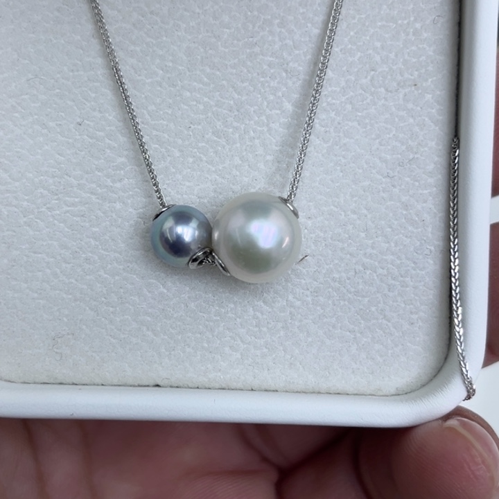 淡水珍珠颈饰银S925镶嵌敲****凉