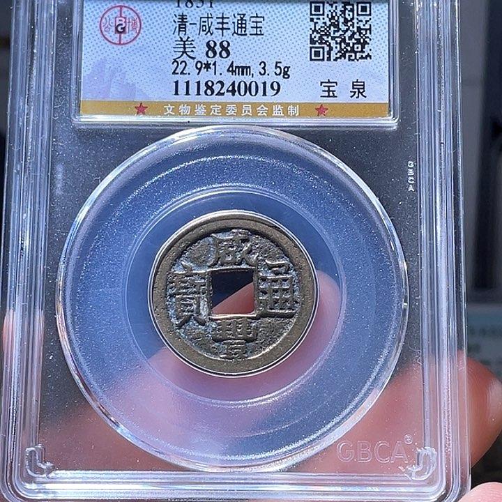 铜轩缘 咸丰通宝编号0019