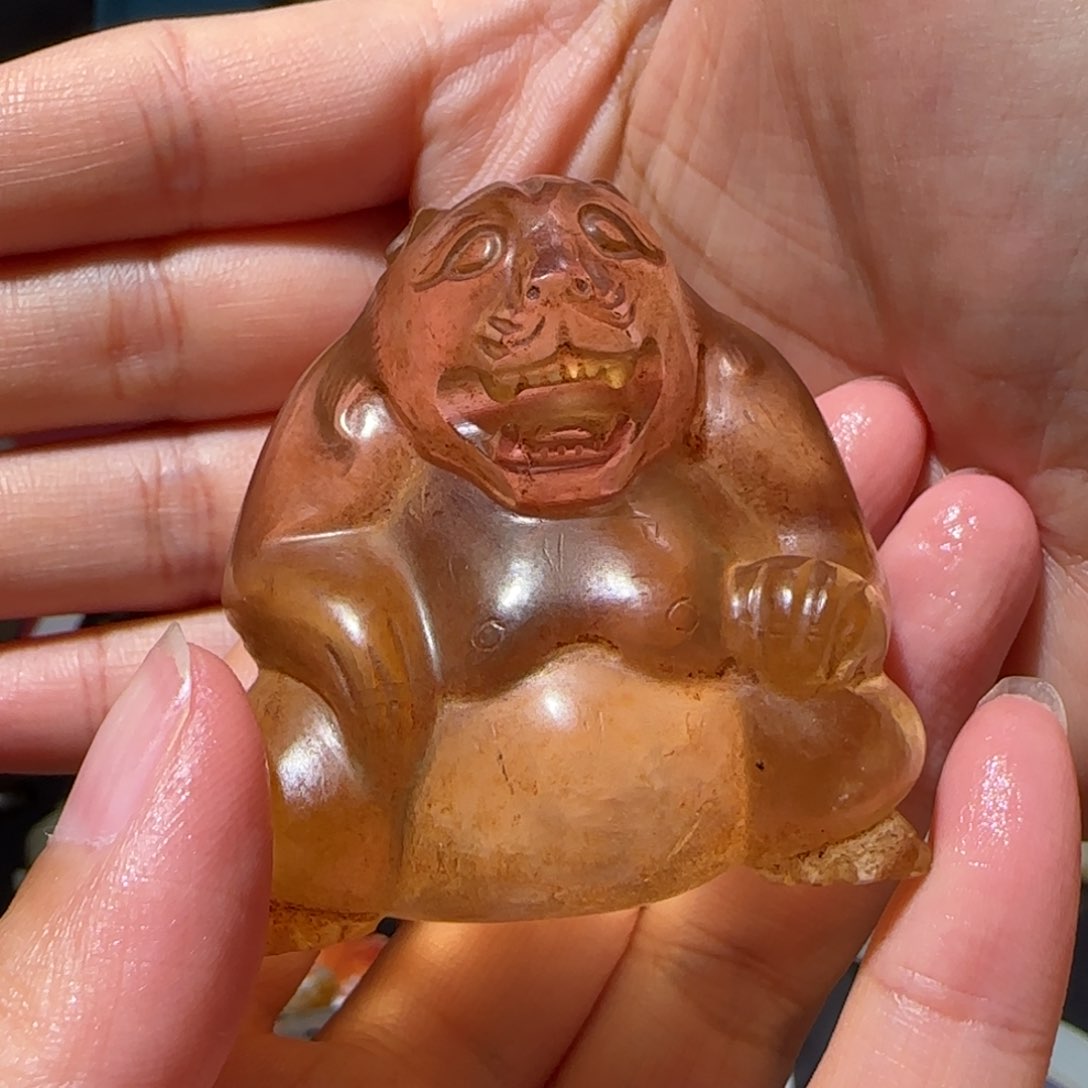 和田玉未镶嵌挂件阿*