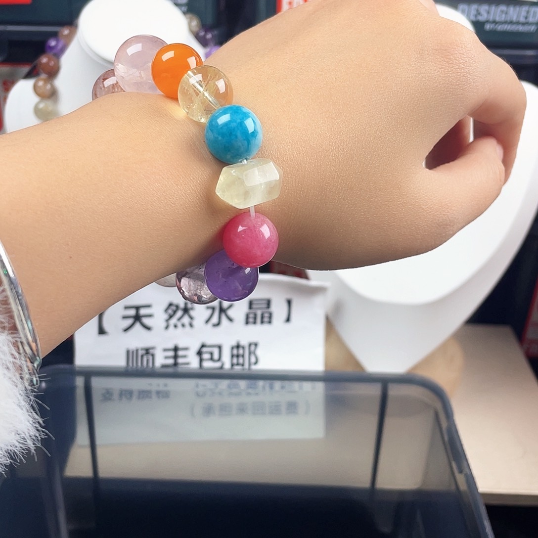 烟晶手链银S925镶嵌