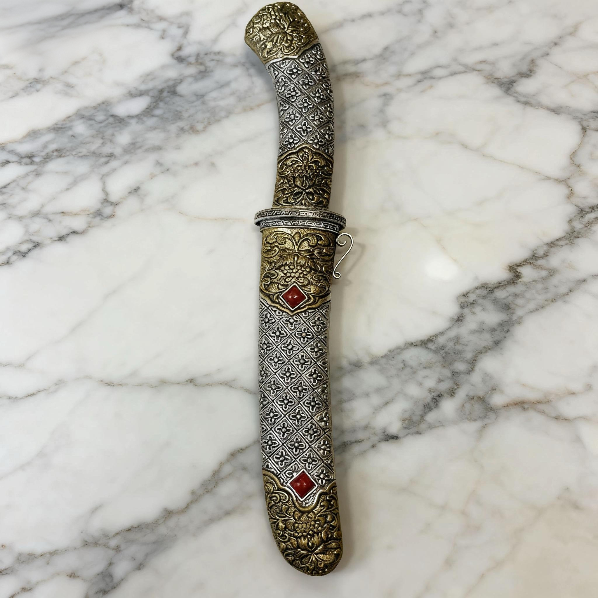 藏刀牡丹花型水果刀多功能家用手工户外锋利精美厨房用