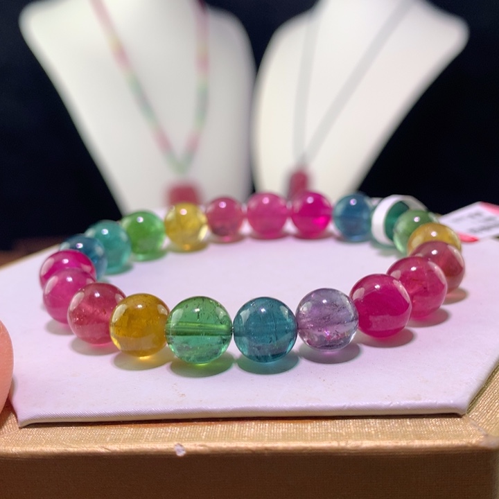 手链未镶嵌双色碧玺