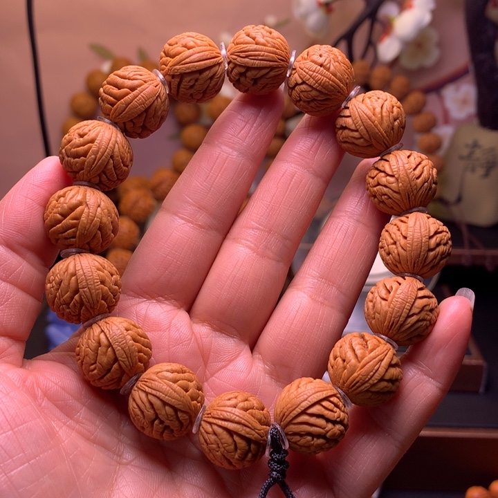 桃核手串龙纹桃核8