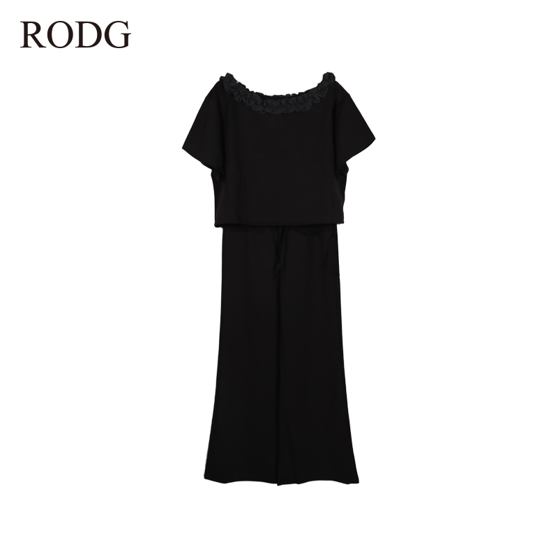 RODGR52TK0586A 夏季新款简约纯色短袖圆领三件套裤 0586