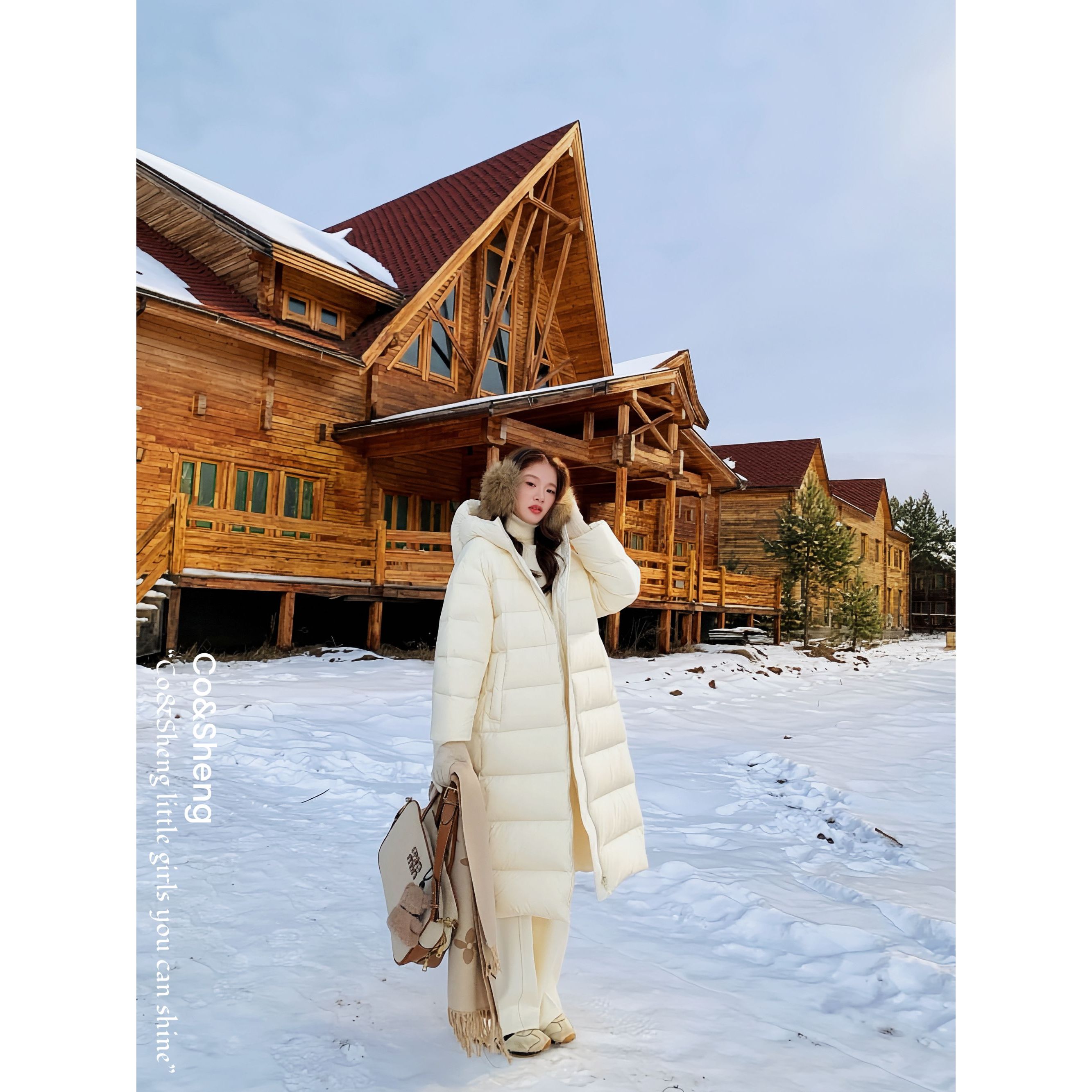 冬日暖光/ 可溯源 三星安心羽绒 长款保暖锁温羽绒服Co&Sheng