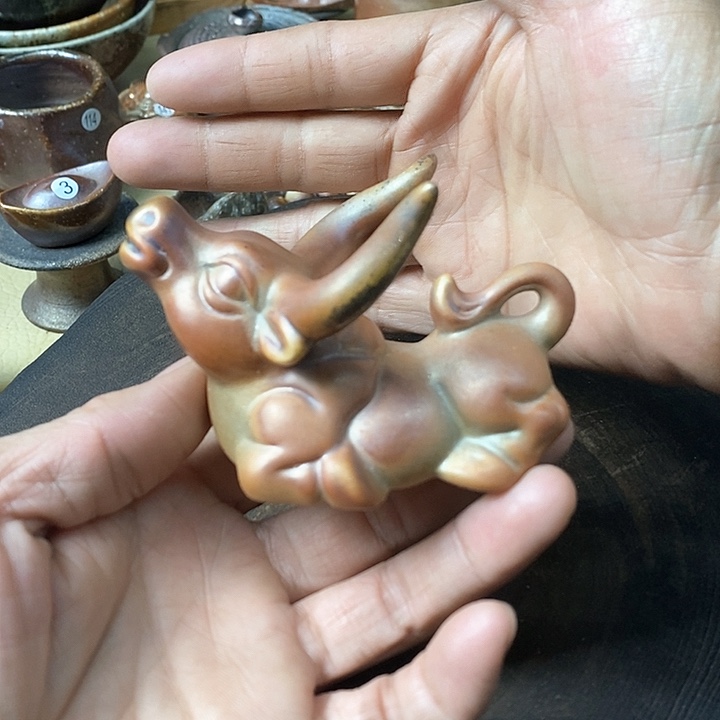 杯手工粗陶、柴烧茶器