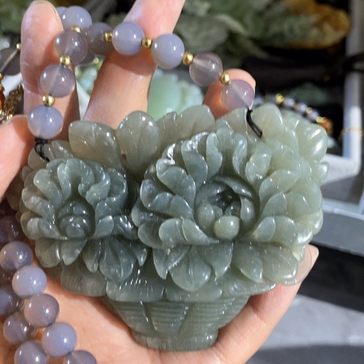 岫玉毛衣链未镶嵌