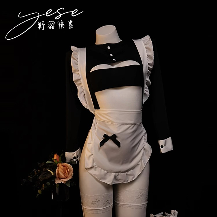 Yese野涩情书*等主人回家*可爱纯欲cos女仆木耳边动漫连衣裙套装