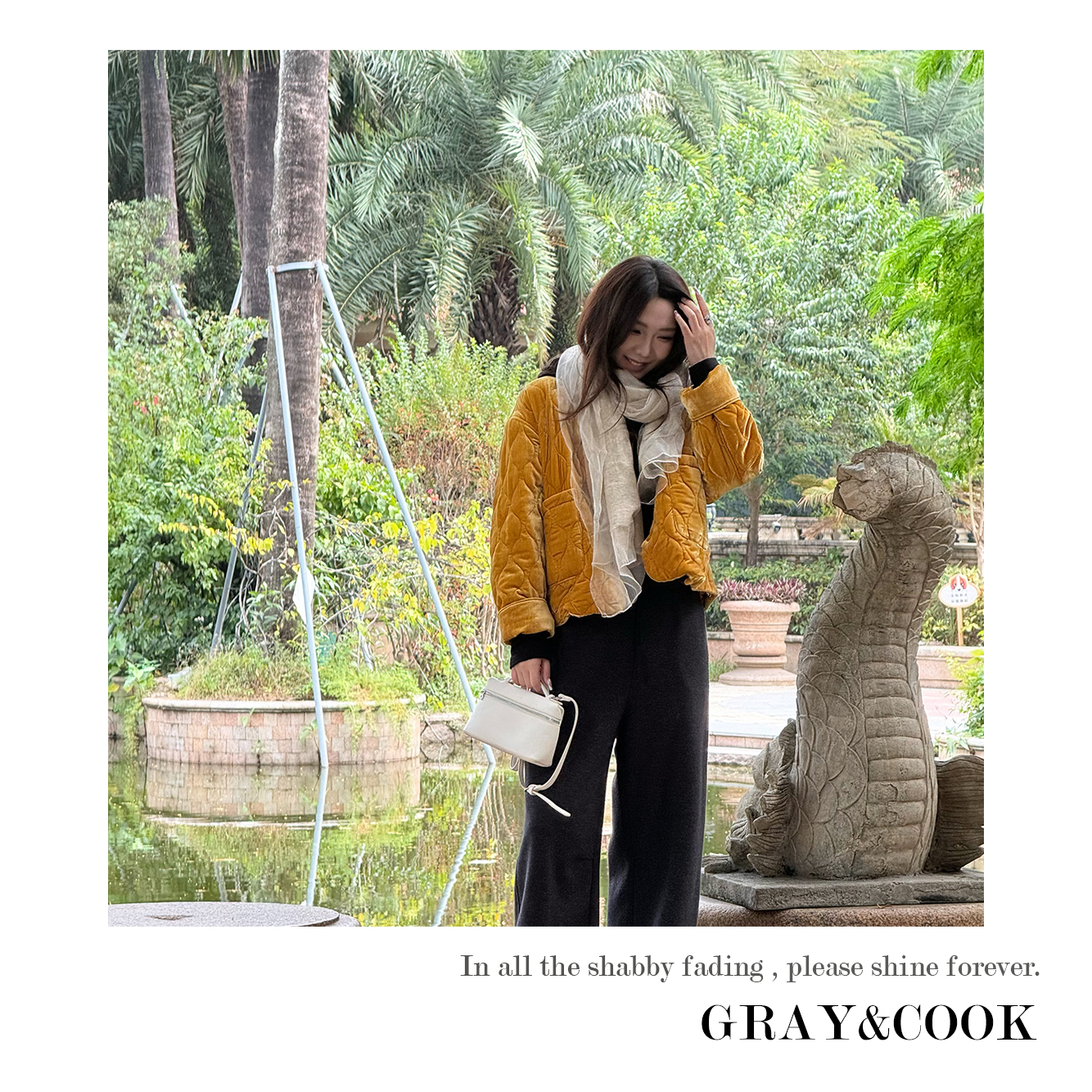 GRAY&COOK【大女主】桑蚕丝丝绒短外套慵懒风巨好看的保暖棉袄59113