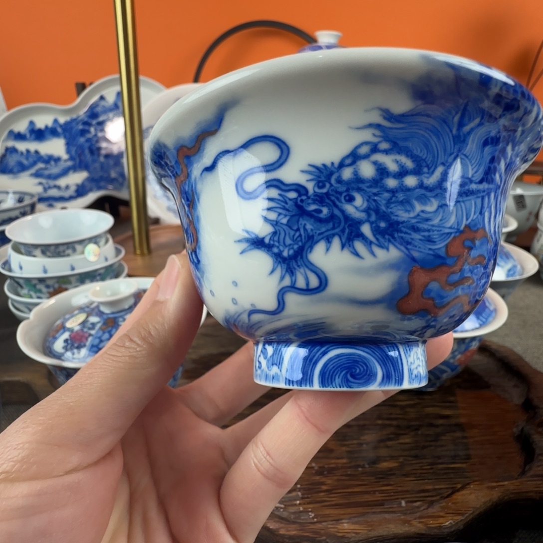 瓷片景德镇手绘青花瓷器095