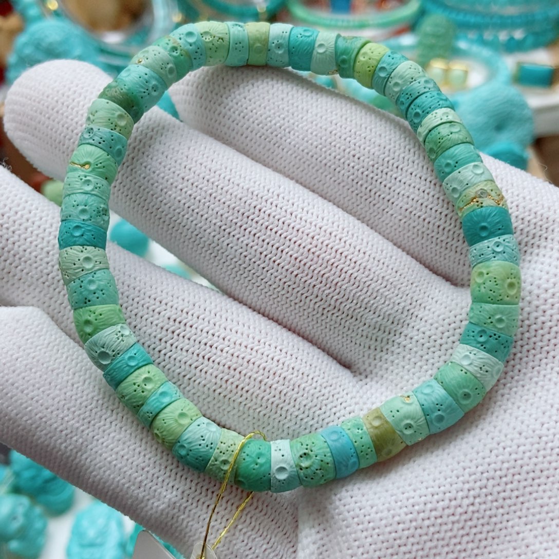 绿松石未镶嵌珠子