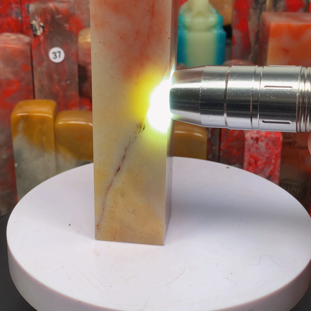 昌化石红花冻羊脂冻印章