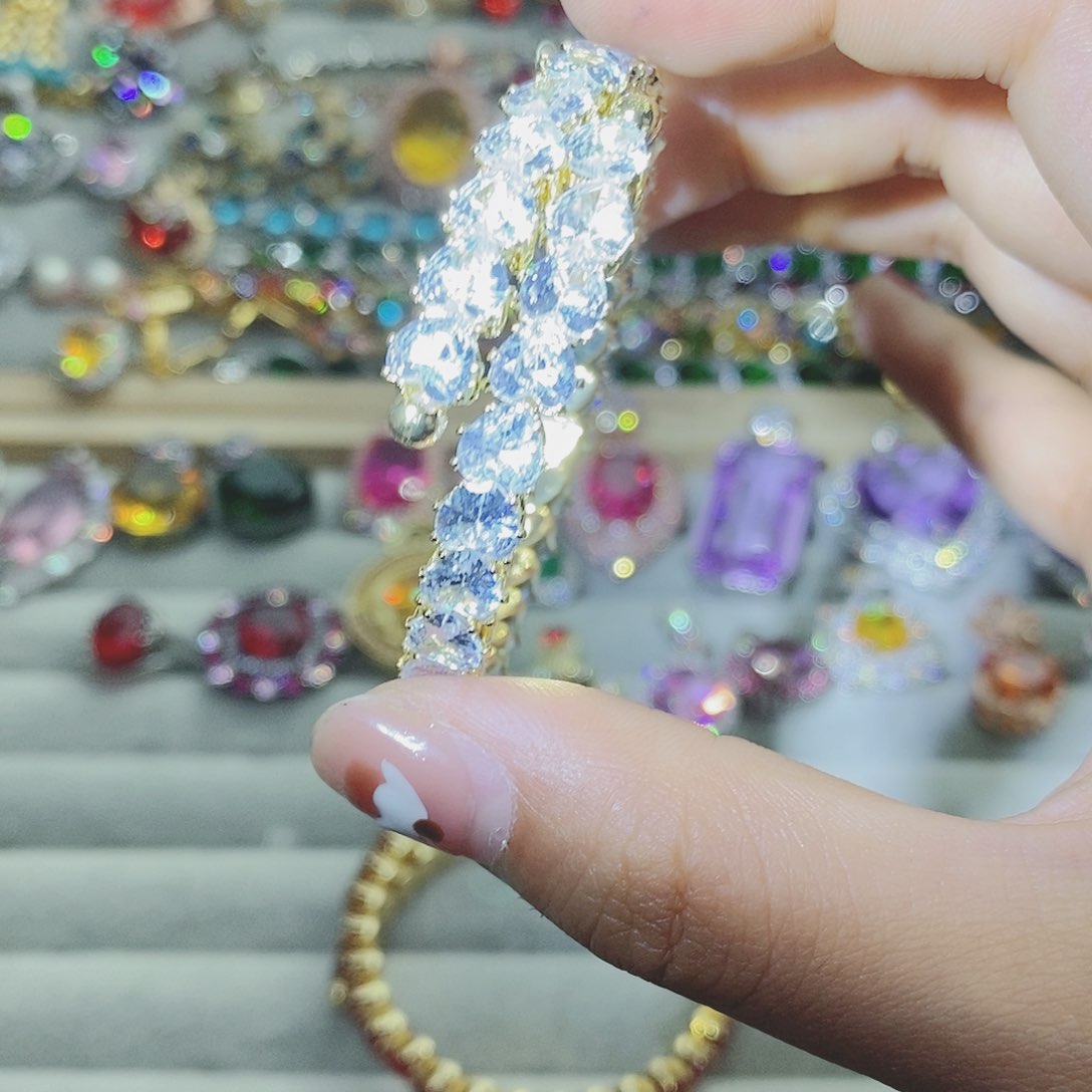 【闪购商品】绿水晶戒指银S925镶嵌