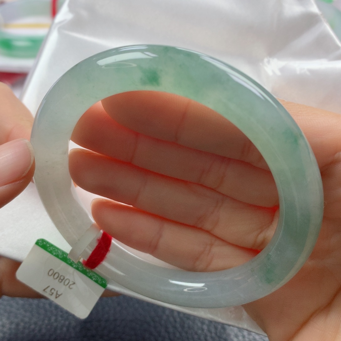 未镶嵌手镯翡翠缅甸天然翡翠A货57圆