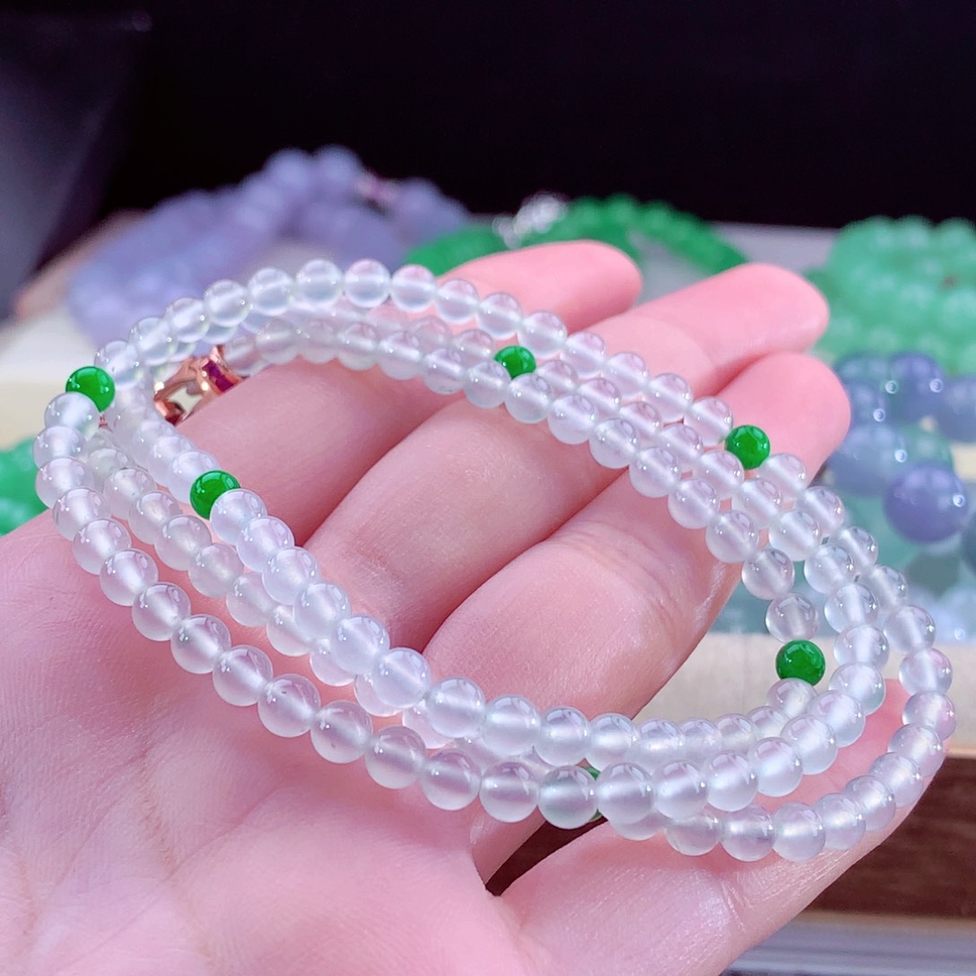 翡翠手链未镶嵌白月光