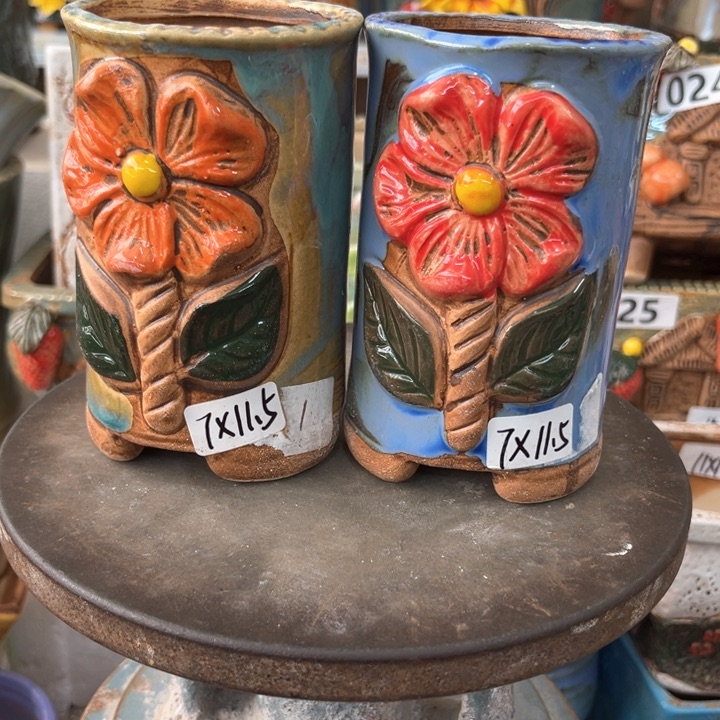 紫砂花盆粗陶材质多肉花盆