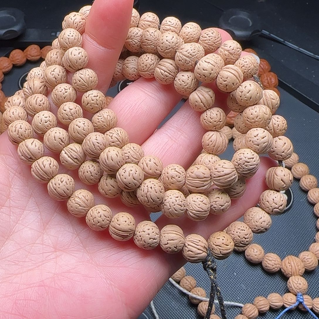 萬***缰桃核手串矮桩桃核脖挂