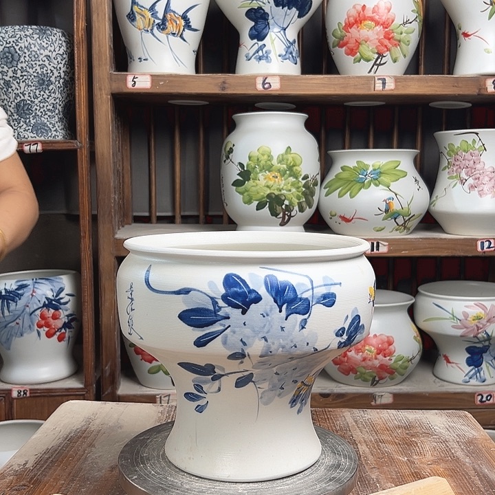 摆件口22兰兰紫藤新款陶瓷陶瓷