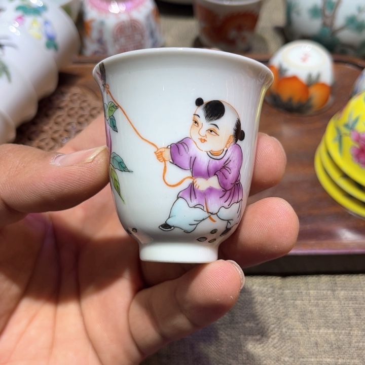 纯手绘精品盖碗杯