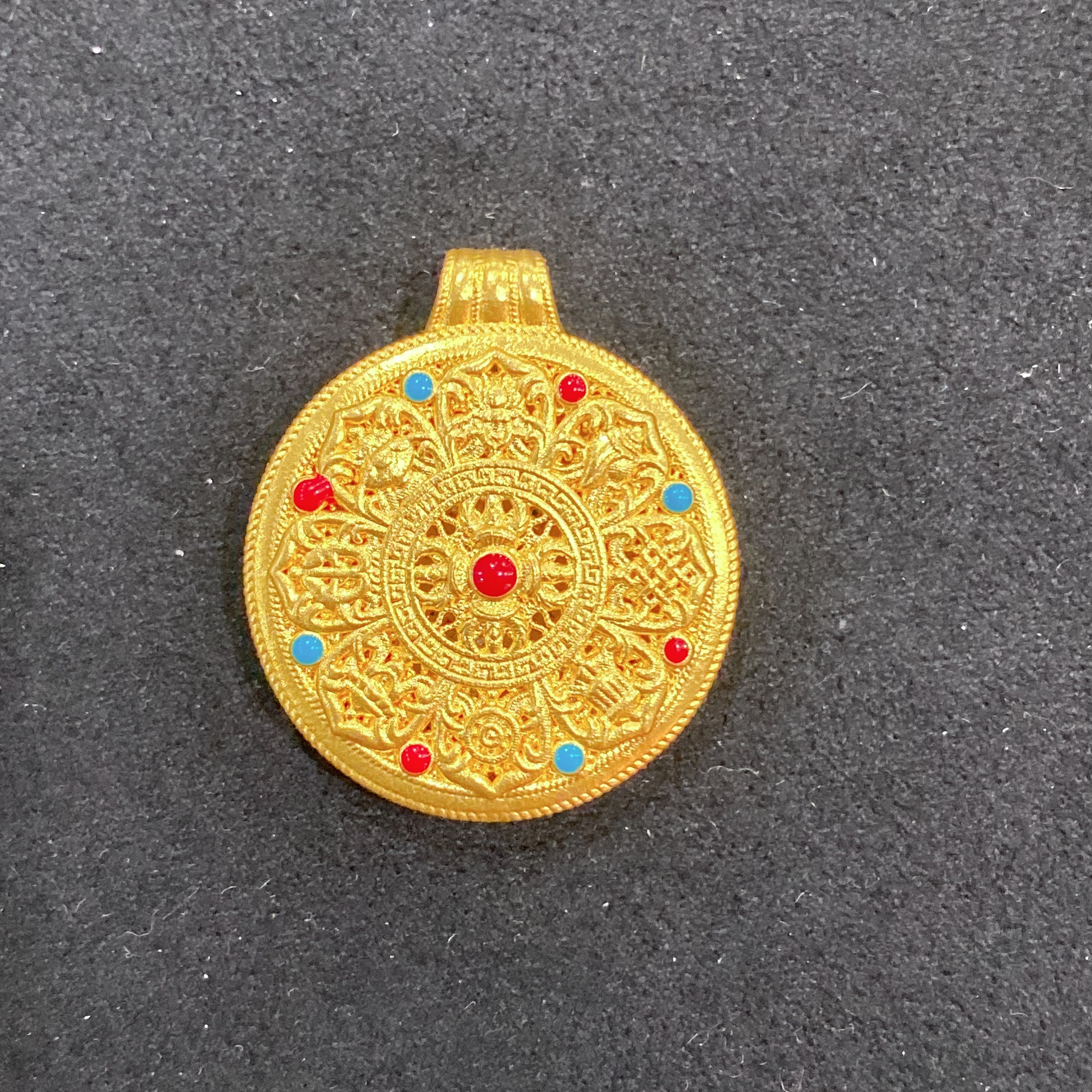 黄金足金999 双面八宝罗盘 5G硬金坠3.53克