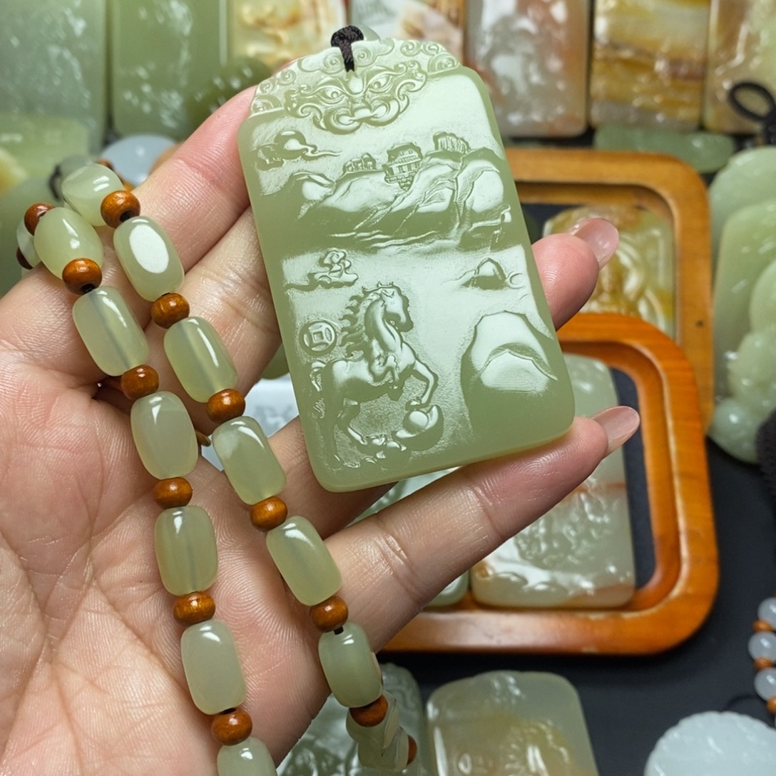 盆景石方解石生肖马