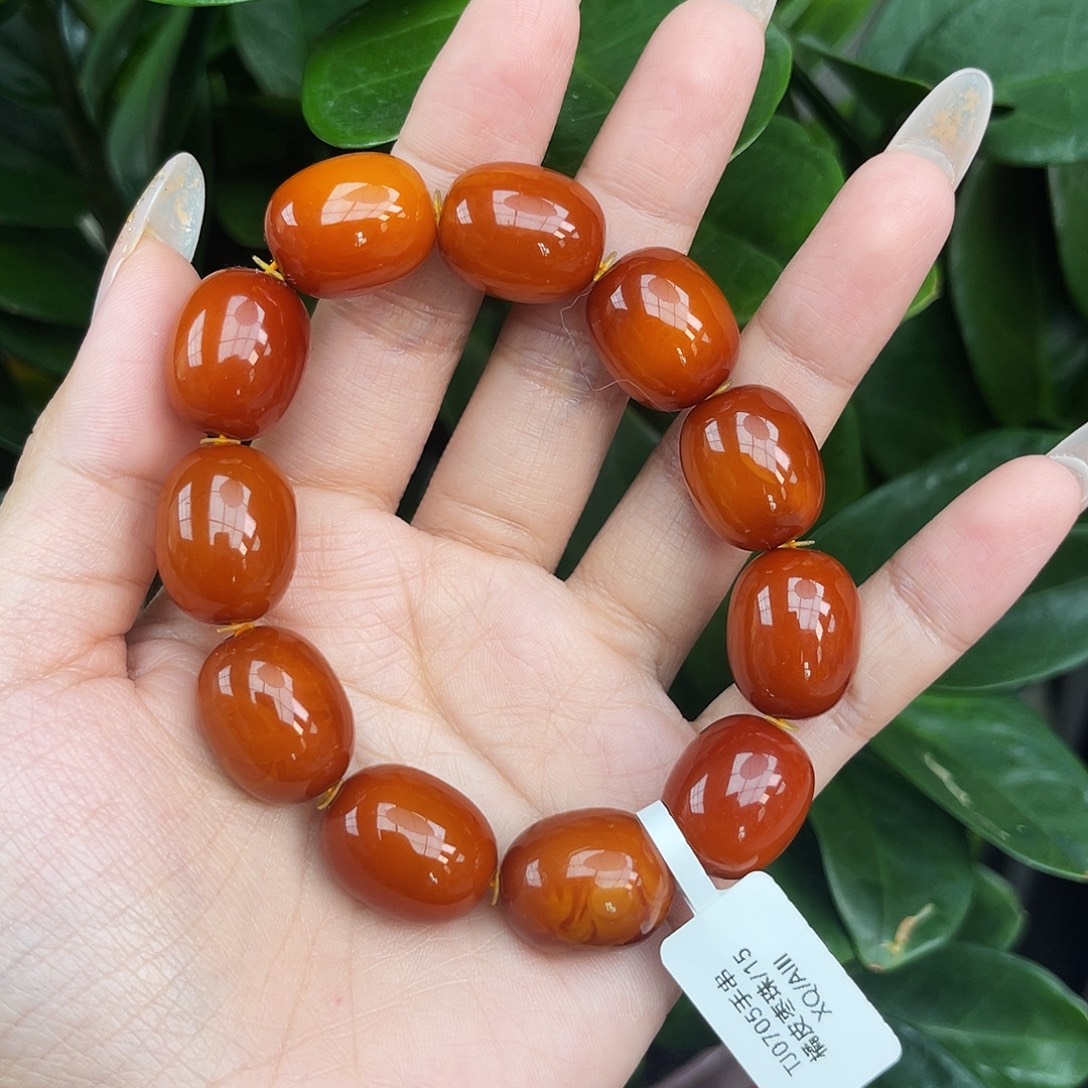 手链琥珀未镶嵌15老蜡