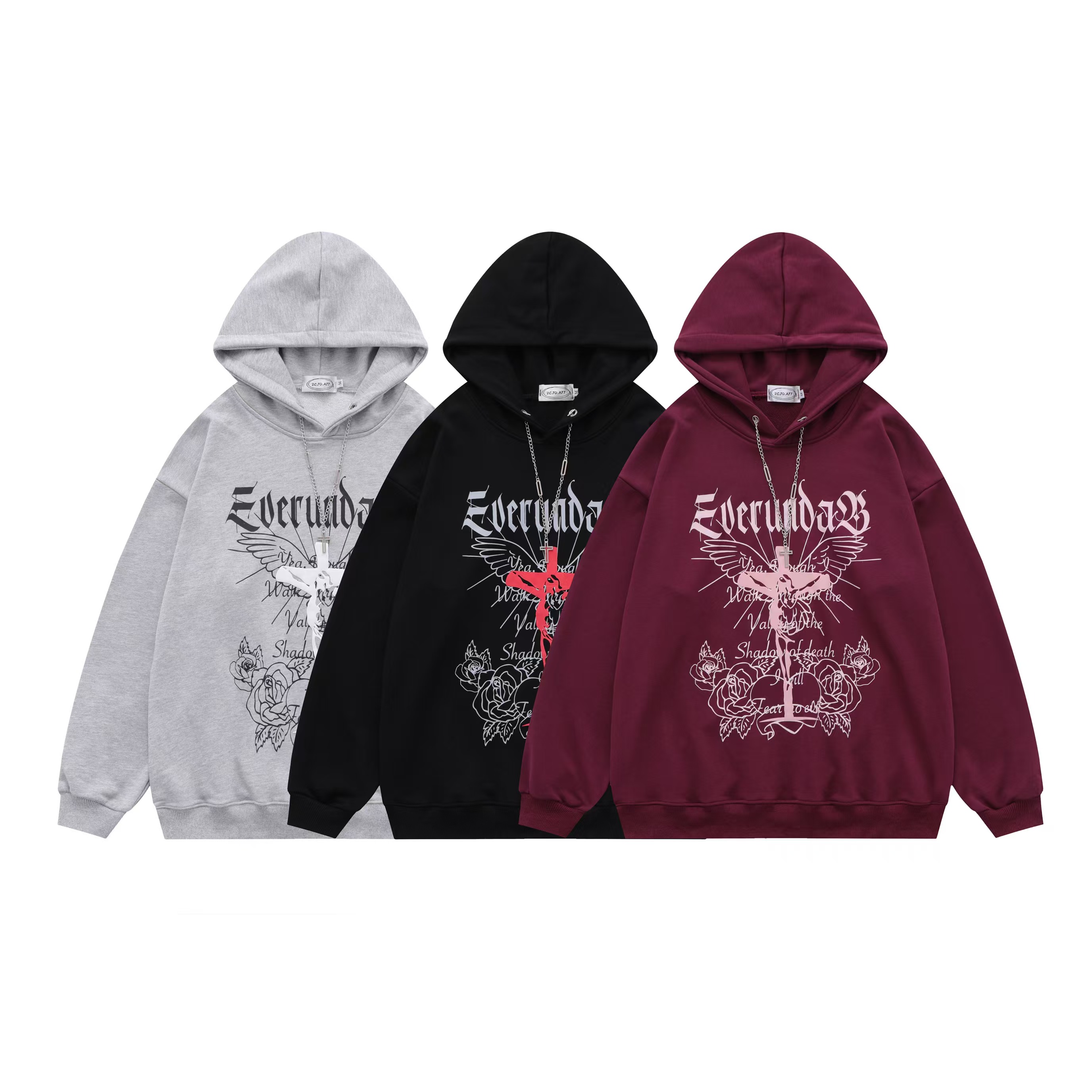 十字架挂饰卫衣（No退换）