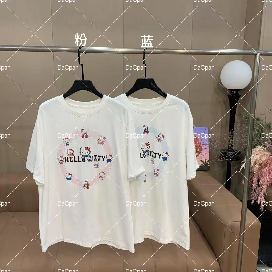 DACPAN-“猫咪摩天轮”烫钻猫咪大版上衣 2025/盼·PP 66616