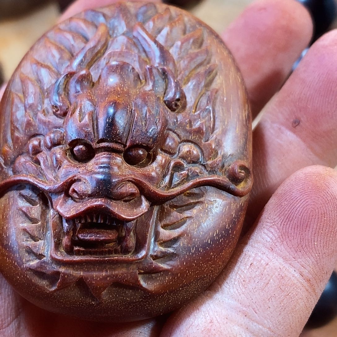 龙***兔檀香紫檀（小叶紫檀）印度小叶紫檀龙牌，
