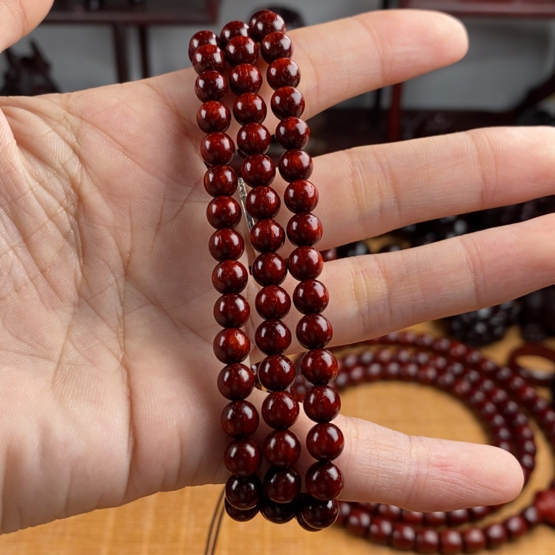 小叶紫檀手串/手链美*女0.6*108