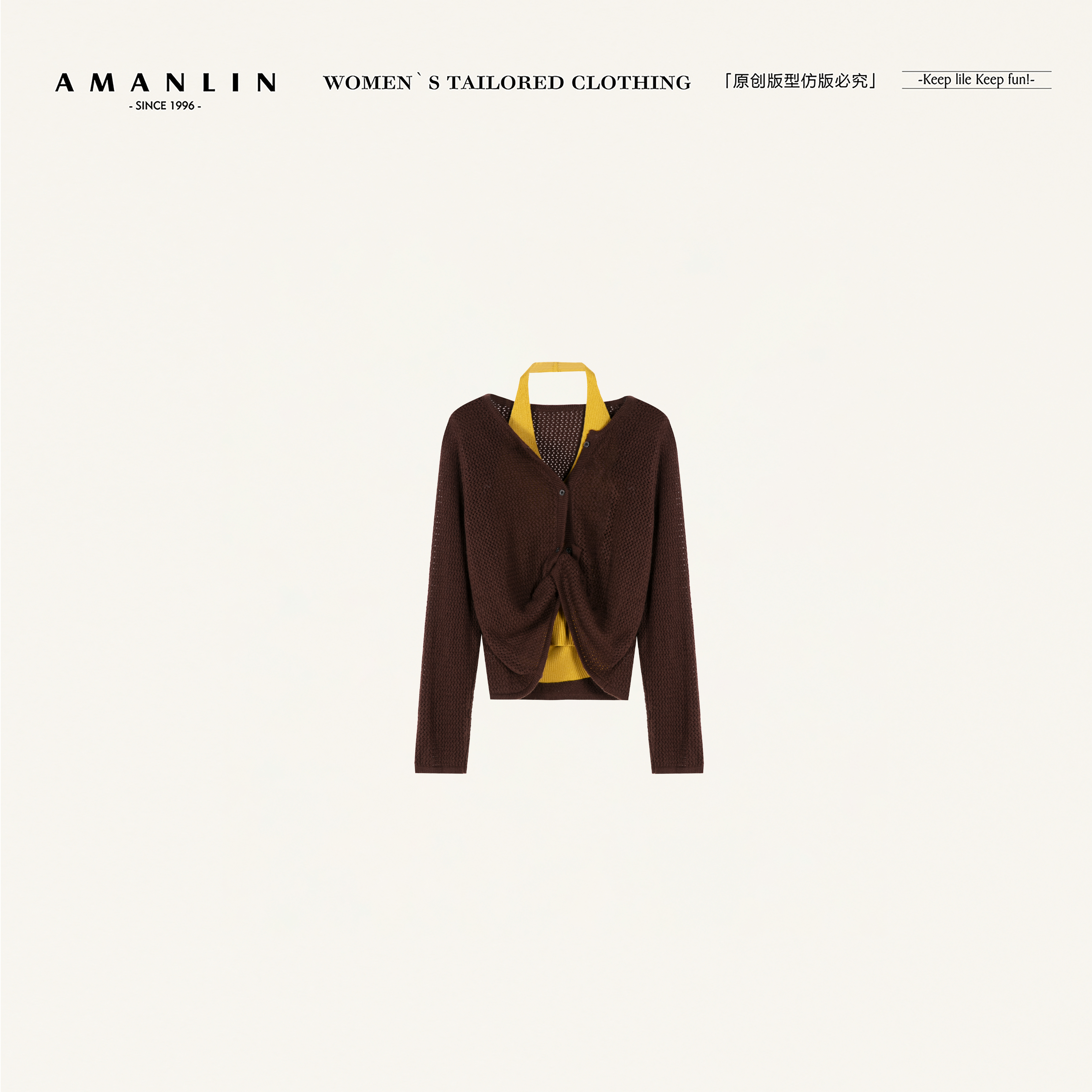 AMANLIN/阿谩琳琥珀流光 T恤Y601138